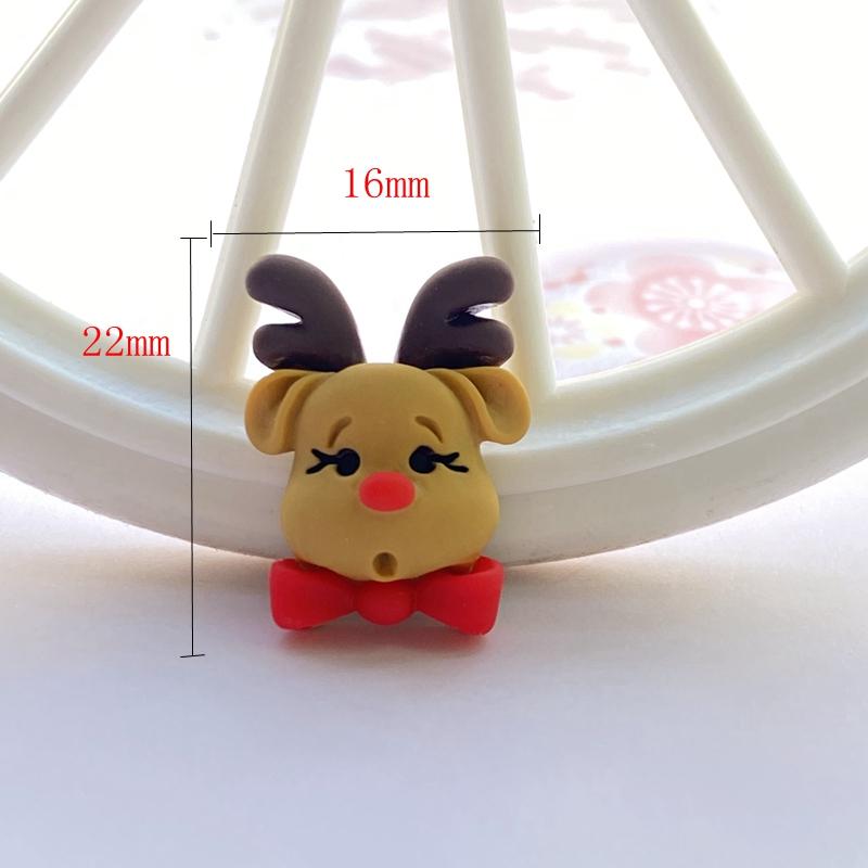 12 Stück Neue Niedliche Weihnachts-Serie Flacher Cabochon Scrapbooking Haarschleifen-Mittelteil Verzierungen DIY Zubehör F85