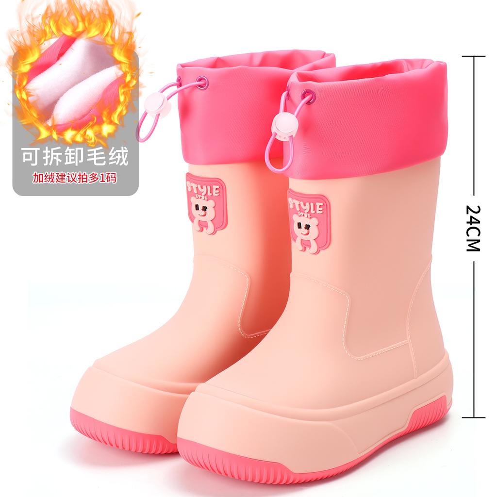 Rain Shoes Women's Lightweight Short Tube Water Shoes Bundle Women's Rain Boots Waterproof Ultra-light Fashion Soft Sole Outer Wear Women