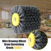 1/2Pcs 80/120/320Grit Abrasive Wire Drawing Wheel Nylon Wire Drum Burnishing Brush Wear-Resistant Wheel Surface Sanding for Wood