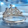 Step Into Silver Jewelry Crown Ring Ring Women'S Zircon Diamond Ring