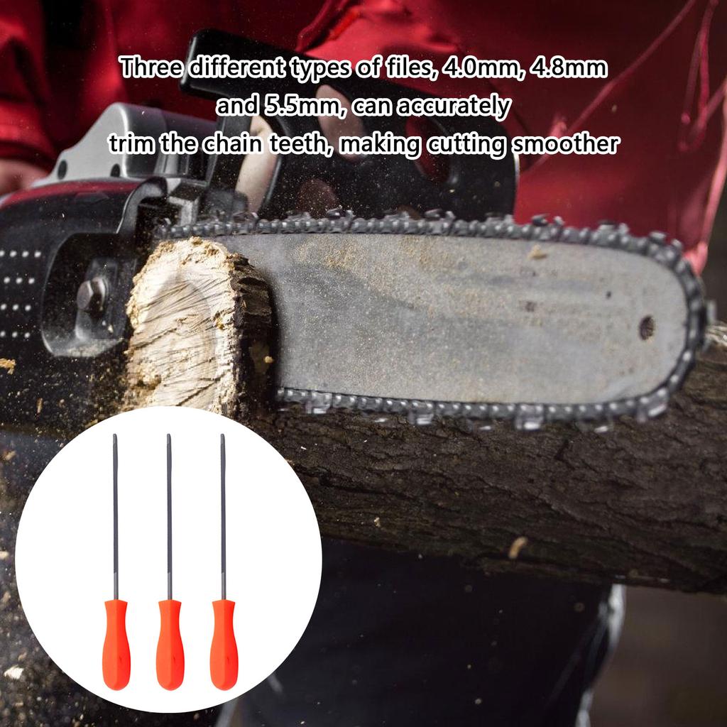 4.0mm 4.8mm 5.5mm Hexagonal Chainsaw File Chainsaw Chain Sharpener Tool For Woodwork Chainsaw
