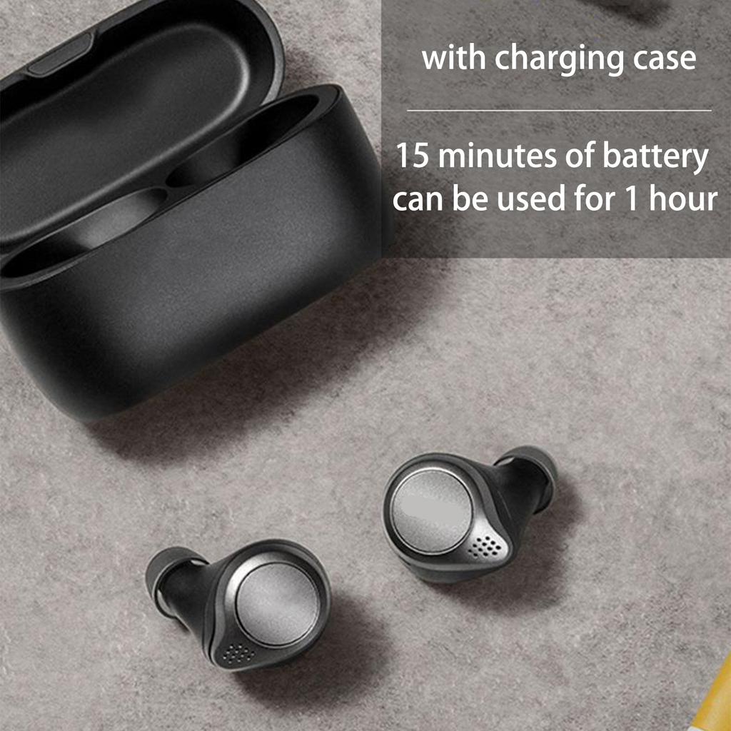 Wireless Earbuds Bluetooth 5.0 Headphones Noise Cancelling Earphones Stereo Sound for Gym Running Work Black