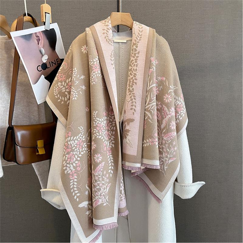 Luxury Brand Autumn Cashmere Pashmina Shawl Lady Wrap Warm Winter Scarves Design Print Female Foulard  Stoles Scarf