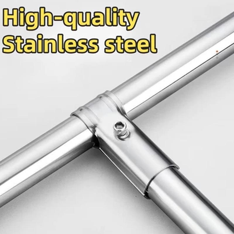 5Pcs/10Pcs 25Mm Structural Pipe Connectors Metal Tube Connector Pipe Rod Support Fixed Clamp Connector Fittings