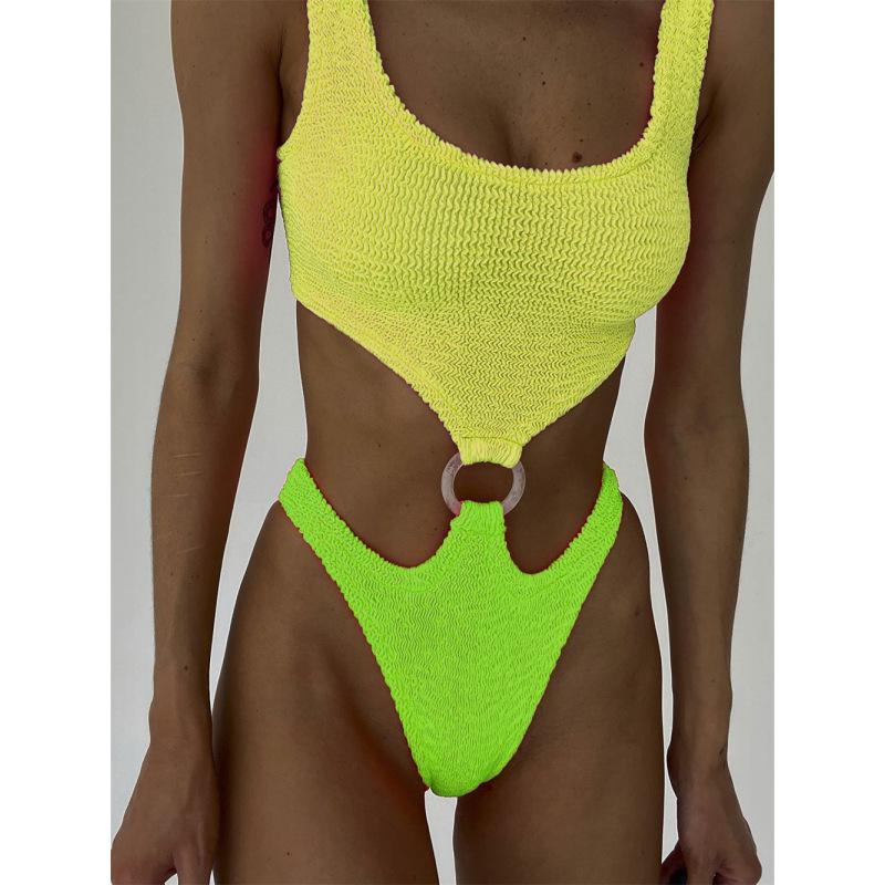 

Сексуальный женский цельный купальник, текстурированный женский купальник, монокини с высокой талией, пуш-ап, купальные костюмы, пляжная одежда, пляжное боди L