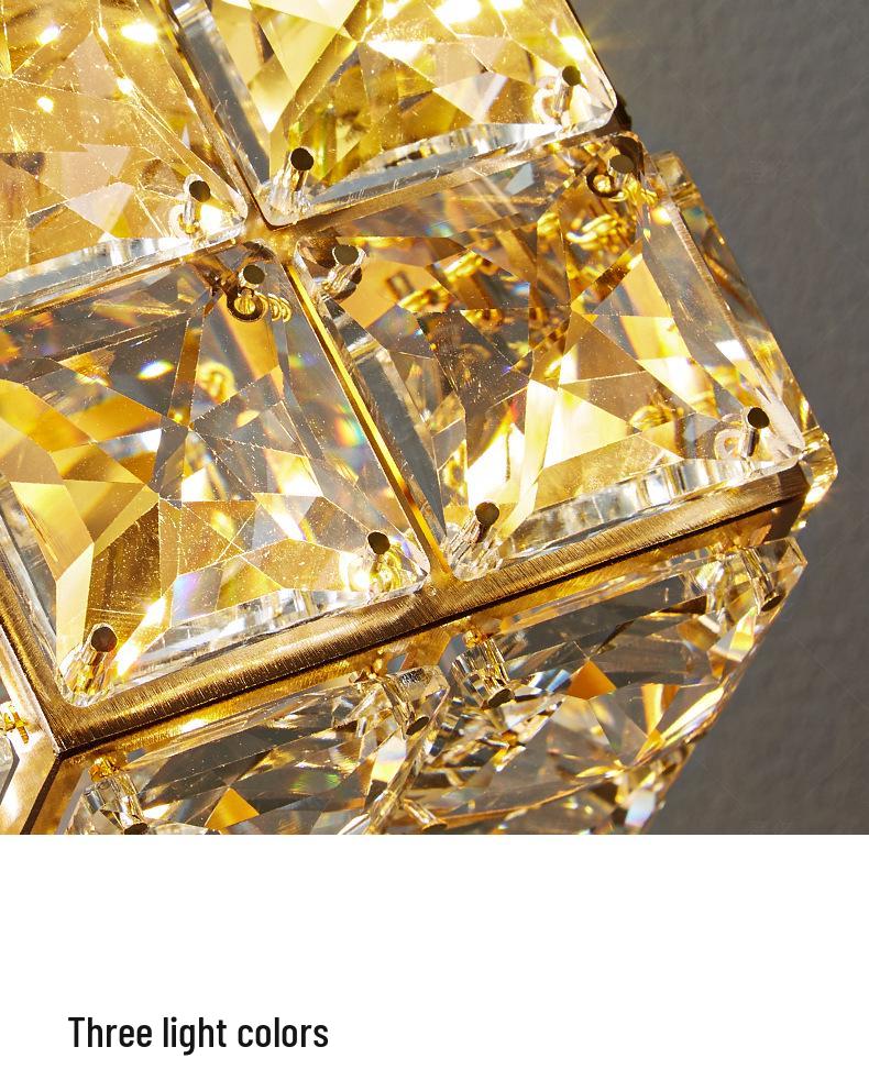 Modern Minimalist Crystal Pendant Light for Bedroom, Study, Bar, or Staircase