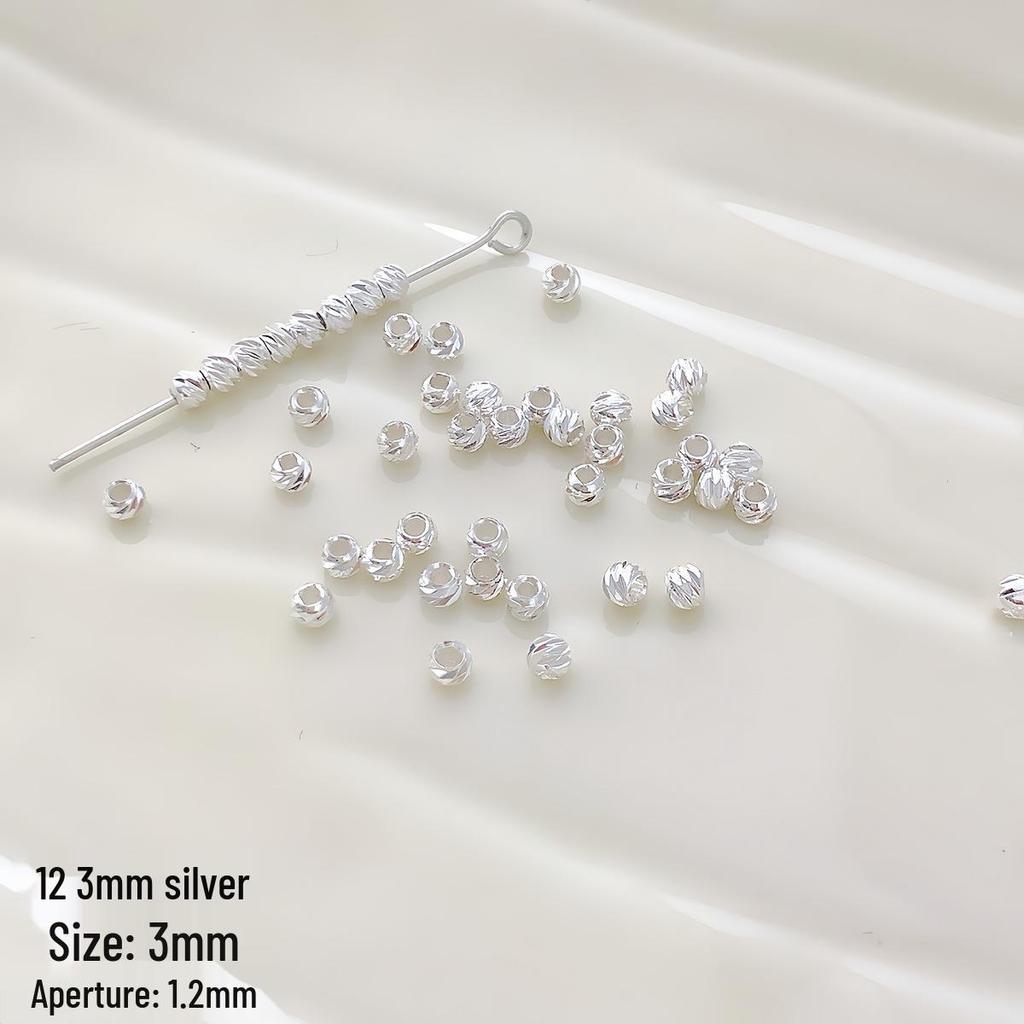 18K Vergoldete, kreuzgeschnittene, runde Abstandshalterperlen für die DIY Schmuck-, Halsketten- und Armbandherstellung.