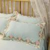 French Lace Pillowcase Washed Ice Silk Pillowcase Double Pillowcase 48x74 One Pair