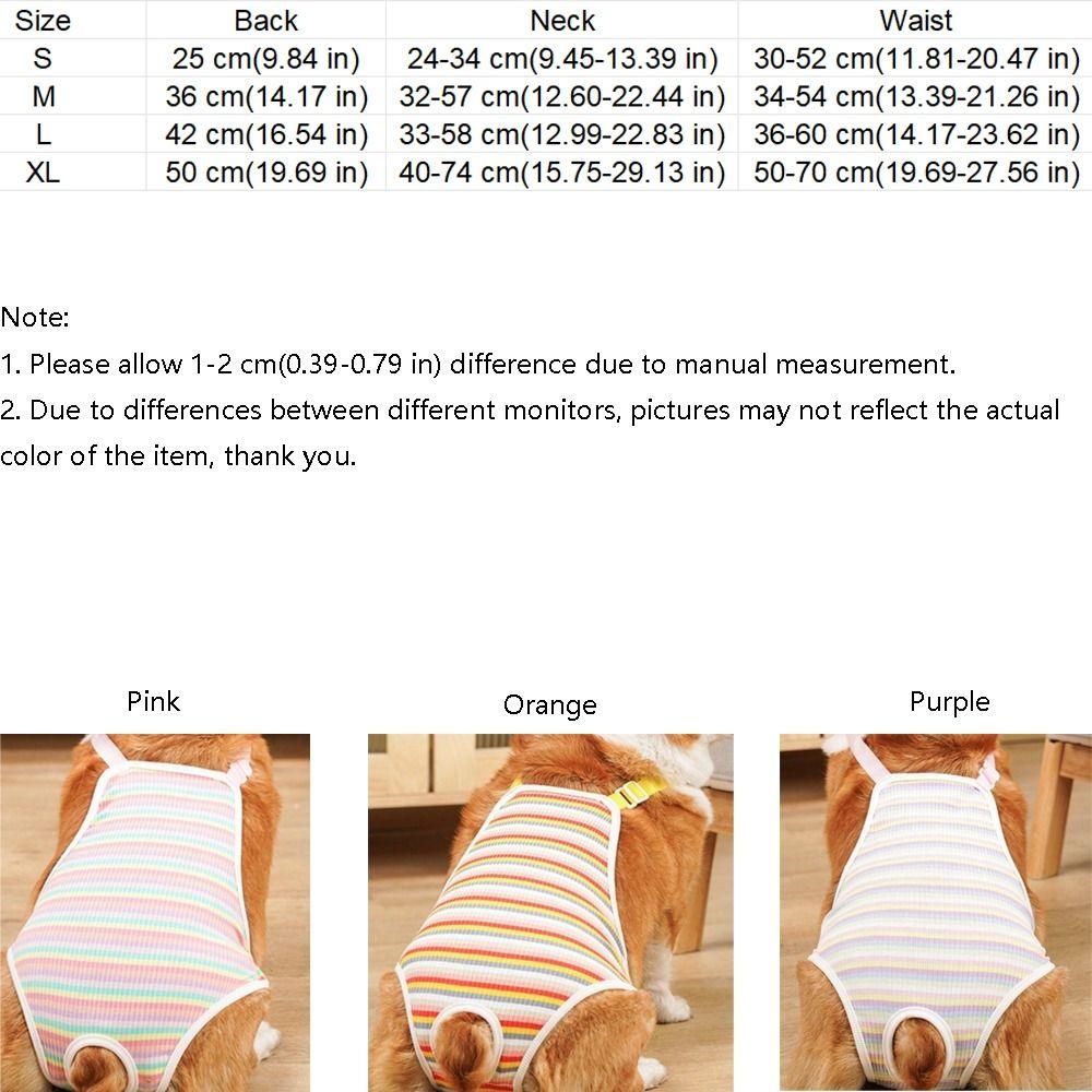 Adjustable Straps Female Dog Underwear Stripe Pet Safety Trousers Dog Underwear  Pet Heat Cycle