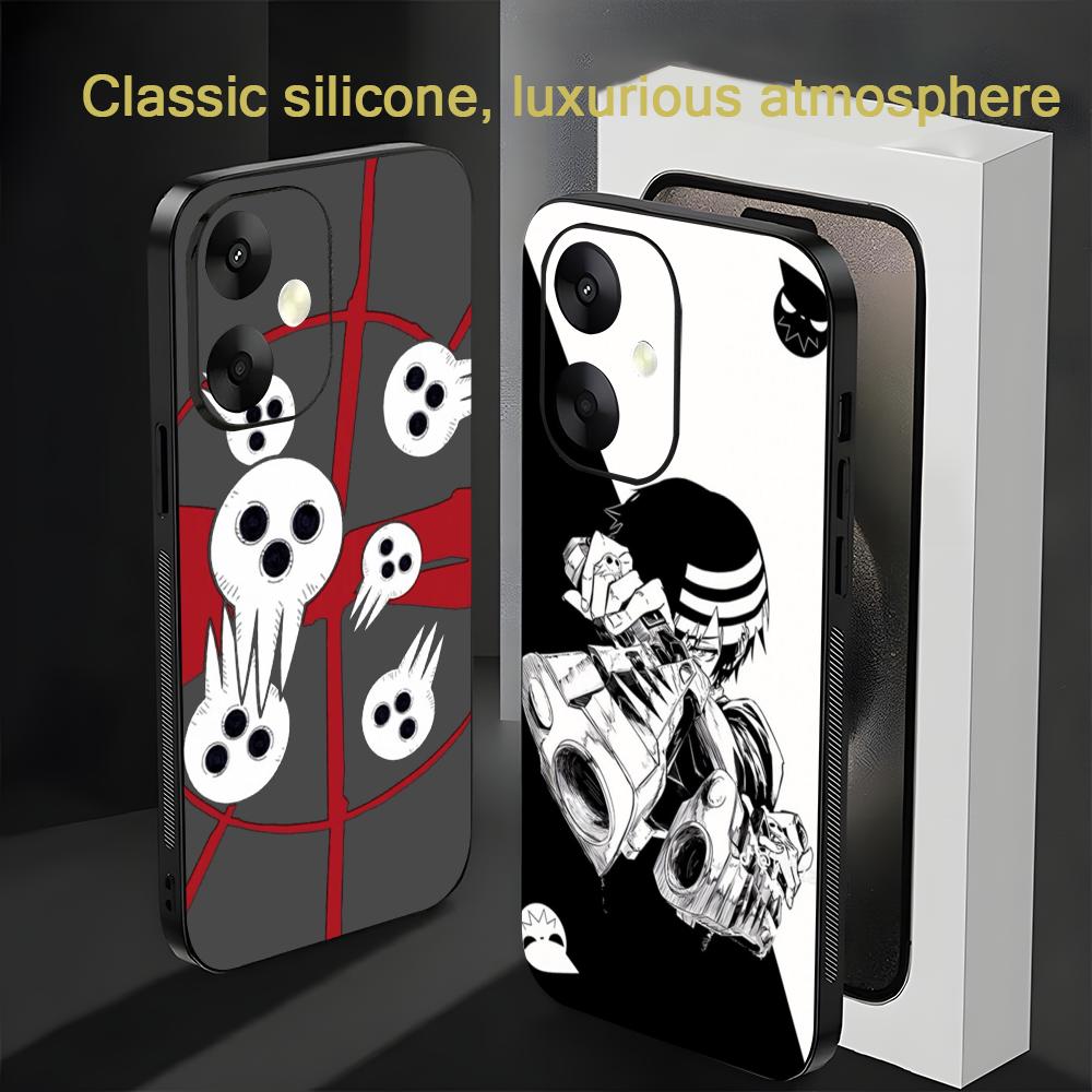 Cool Hot Soul Eater Anime Phone Case For Xiaomi Redmi 14C 13C 12C Note14 13 12 11 10 Pro Plus S Soft Black Phone Cover
