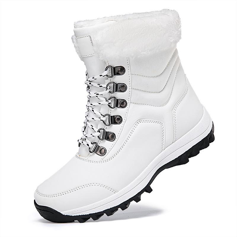 Women's Plus Size Mid-Calf Fleece-Lined Snow Boots