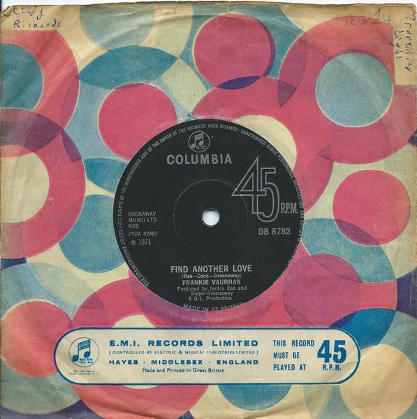 

7inch Record FRANKIE VAUGHAN - Find Another Love DB8782 COLUMBIA 1971 UK Pop Used