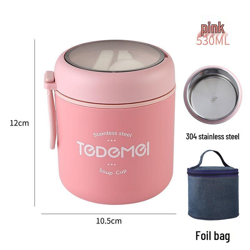 316 Stainless Steel Insulated Lunch Box and Soup Cup for Office Workers and Girls