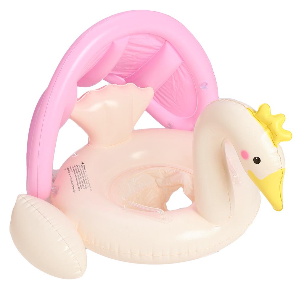Xiao Lv Inflatable Baby Swim Ring with Removable Sunshade Canopy