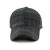Autumn Winter Hat Men Women Wool Plaid Baseball Cap British Vintage Cap