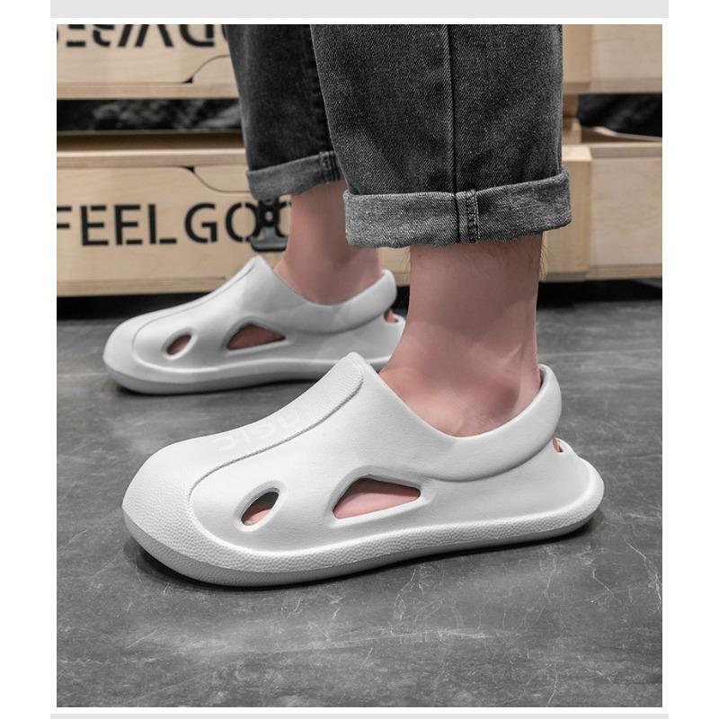 Men's Hollow-Out EVA Non-Slip Lightweight Summer Sandals Breathable Casual Beach Shoes