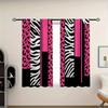 Pink Zebra Leopard Print Curtains Vibrant Drapes Easy Hanging Living Room Party Decor Curtain Semi Sheer For Made Of Polyester With Rod Pocket