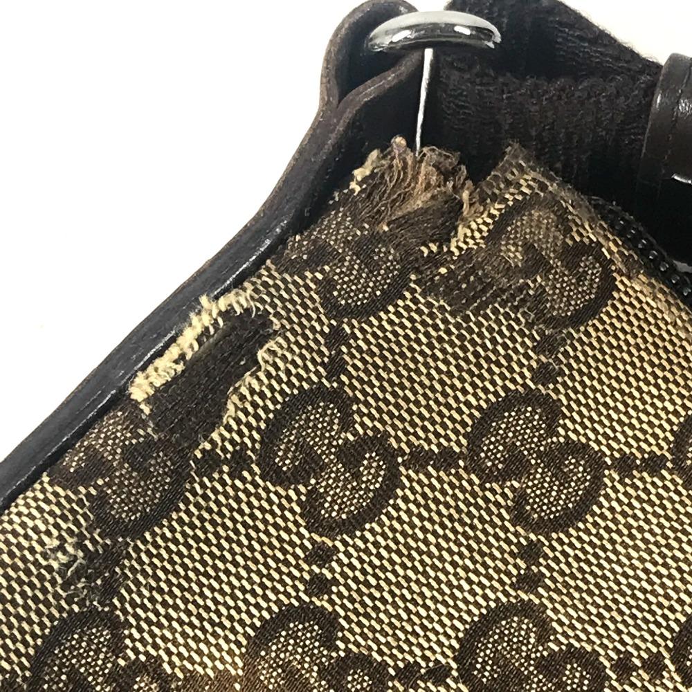 GUCCI 145857 GG Crossbody Messenger Bag Shoulder Bag Beige/SilverHardware