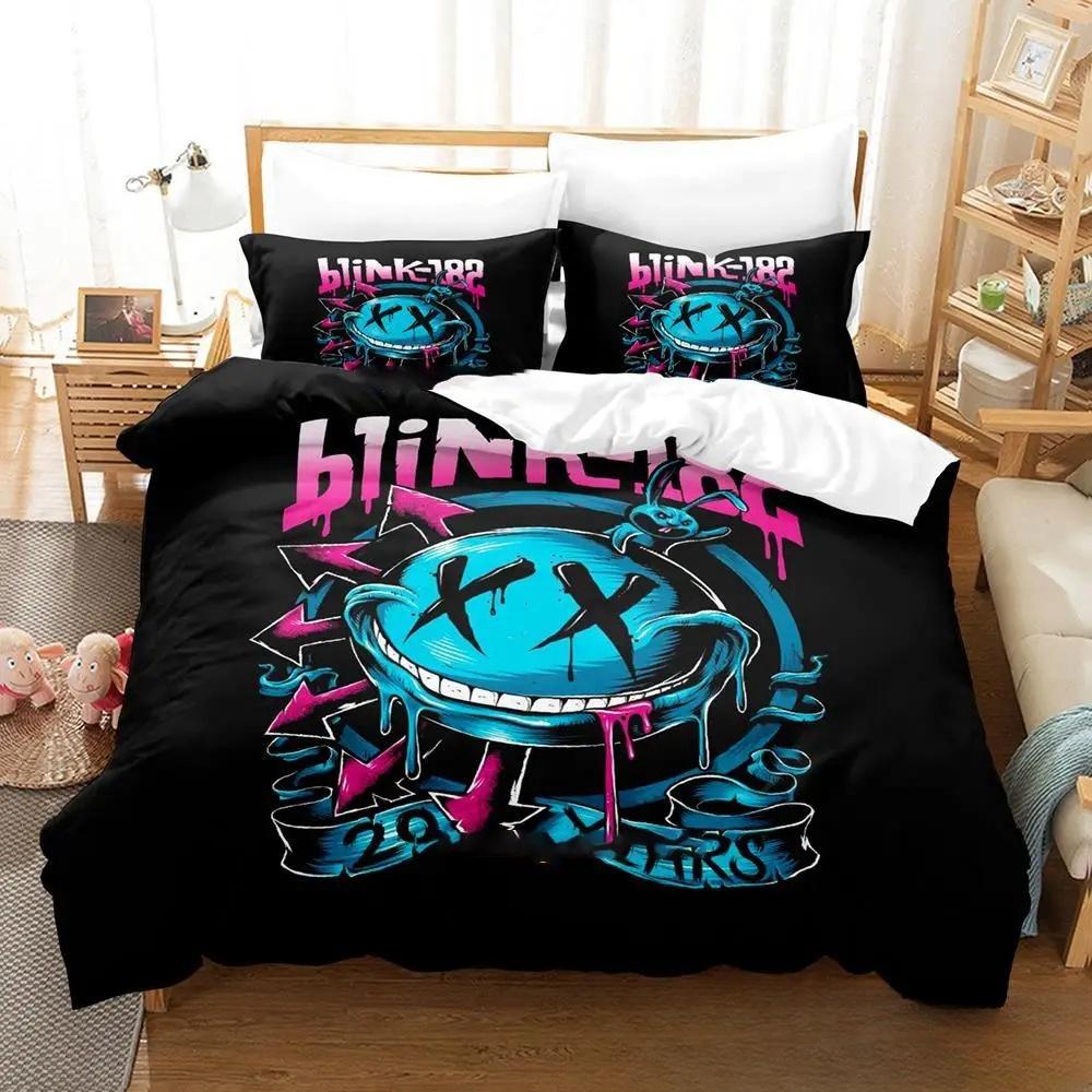 3D Gedrucktes Musikband B-Blink-182 Bettwäscheset Jungen Mädchen Twin Queen King Size Bettbezug Kissenbezug Bett Jungen Erwachsene Heimtextilien