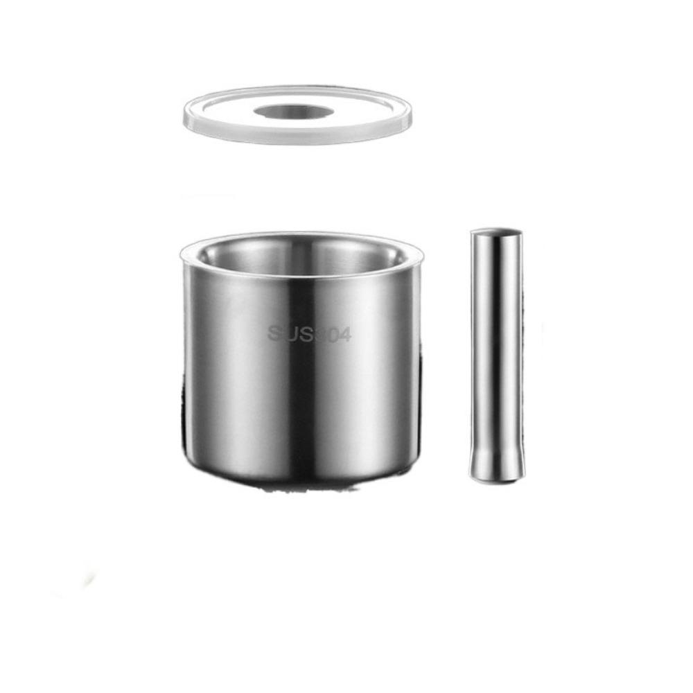 

Горшок для измельчения чеснока большой емкости 304 нержавеющая сталь специи чеснокодавилка измельчитель чеснока ступка для измельчения чеснок 10cm-Straight