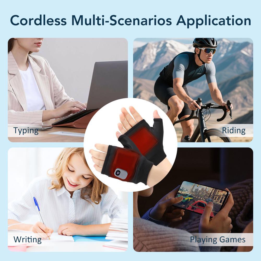 USB Wiederaufladbare Fingerlose Smarte Beheizbare Winterhandschuhe