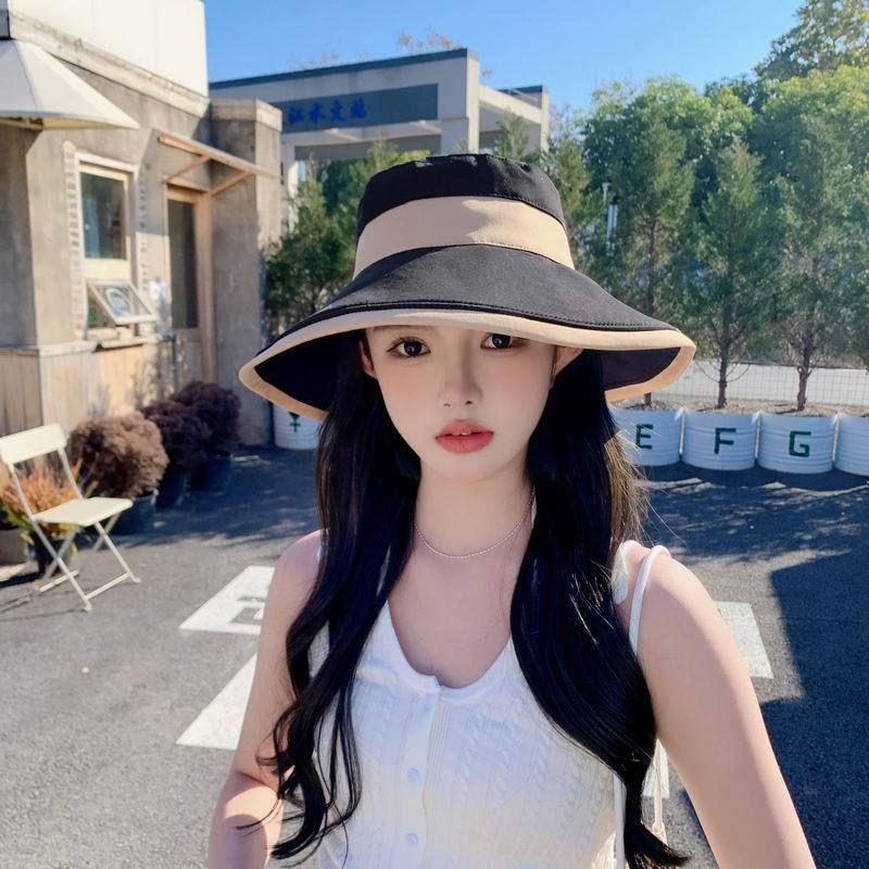 

Hat Female 2023 New Arrival Fashion All-Match Bow Fisherman Hat Summer Wide Brim UV Protection Sun Protection Sun Hat Bows Black One size