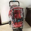 Baby Stroller Rain Cover Transparent Adjustable Shockproof Windproof Cover for Stroller Black
