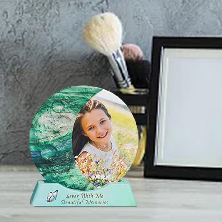 Epoxy Moon Photo Frame Ornaments Silicone Mold with Base for Jewelry Making