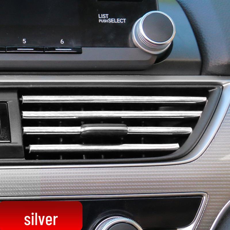 U-Shaped Decorative Car Air Vent Clip: Electroplated Bright Strip for Creative Interior Modification