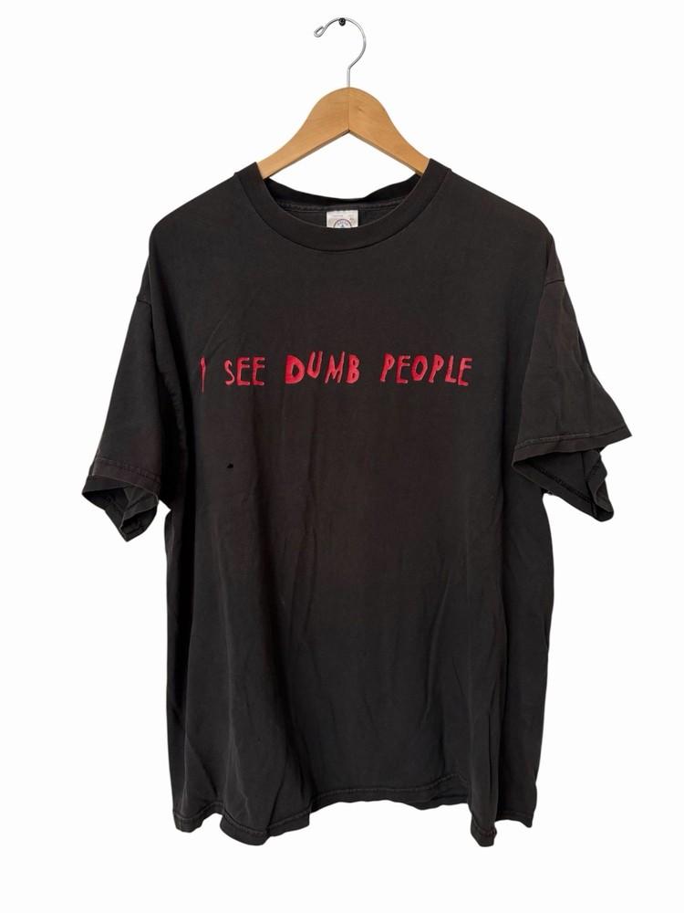 Vintage I See Dumb People Shirt Made In USA Size XL Distressed Unisex T-Shirt M