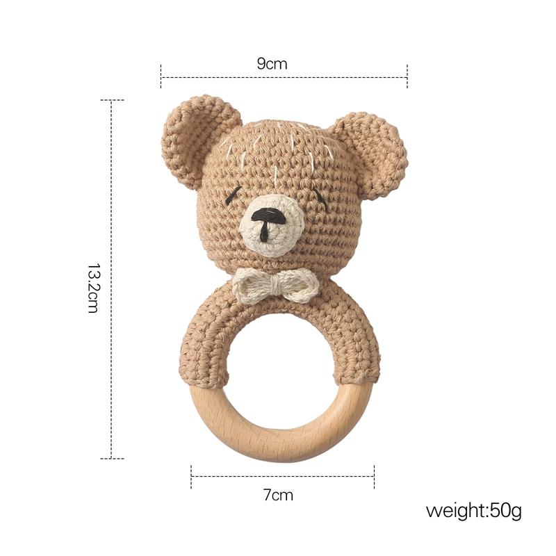 Baby Toys Crochet Animal Rattle Cartoon Music Rattle Toys For Baby Kawaii Teether Rattle Baby Toy 0 12 Months Montessori Toys