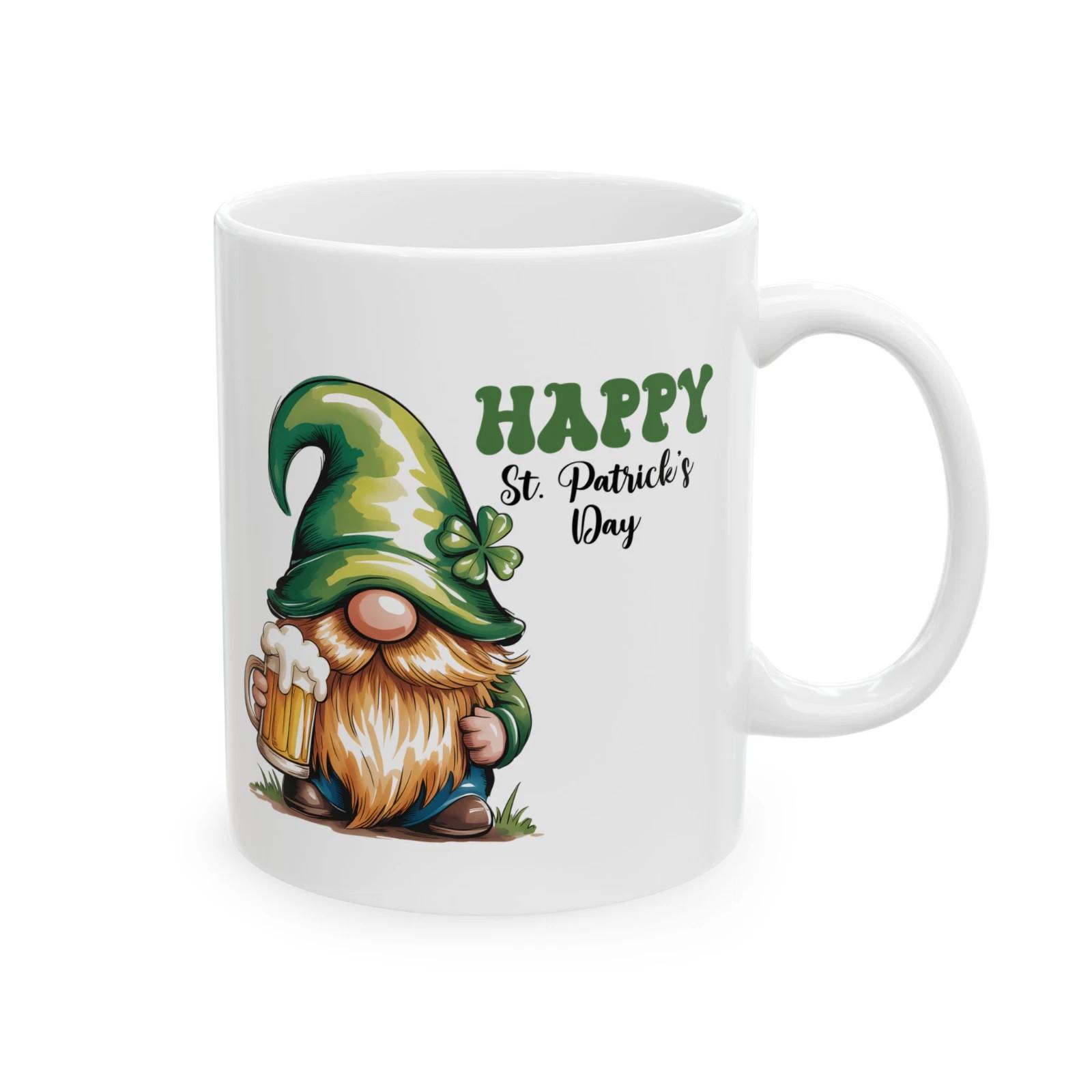 Happy St Patricks Day Gnome Coffee Mug Funny Beer Irish Gift Cup XXL