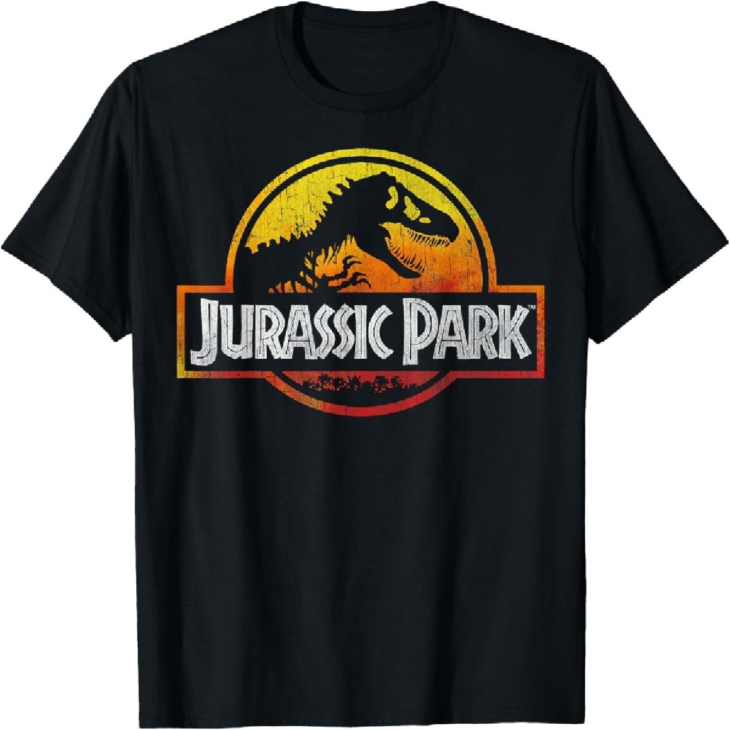 

Jurassic Park Deep Red Fire Colors Logo T-Shirt XXXXXL чорний