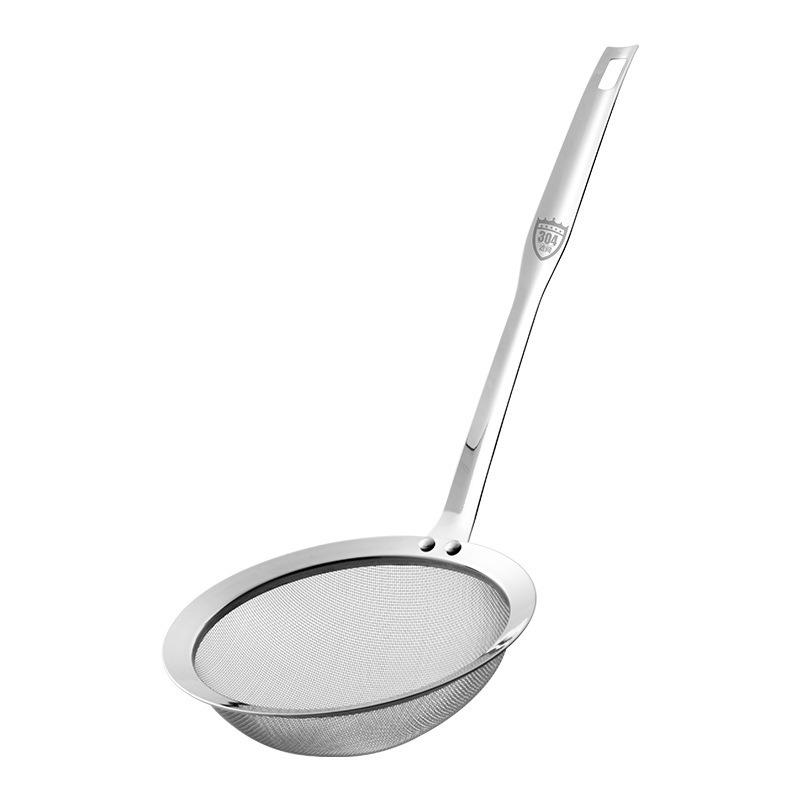 304 Stainless Steel Mesh Skimmer & Strainer: Juice, Soy Milk, Flour, Frying, Oil Separator