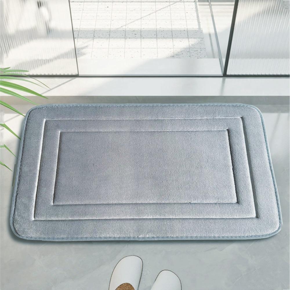 Thickening Bathroom Cashmere Mat Bath Non-slip Carpets In Wash Basin Bathtub  Floor Rug Shower Room Doormat Memory Foam 3D Pad