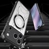 Shockproof Clear Armor Case For iPhone 17 Pro Max 16 15 14 13 Pro Max Magnetic Metal Ring Hybrid TPU+PC Phone Bumper Cover