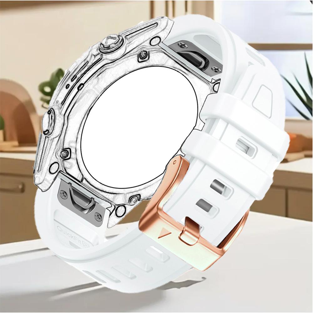 

Силиконовый ремешок для часов Quickfit 20 мм для мужчин и женщин для часов Garmin Fenix 8-43 мм, аксессуары для смарт-часов, праздничный ремешок для часов Quickfit 20mm белый