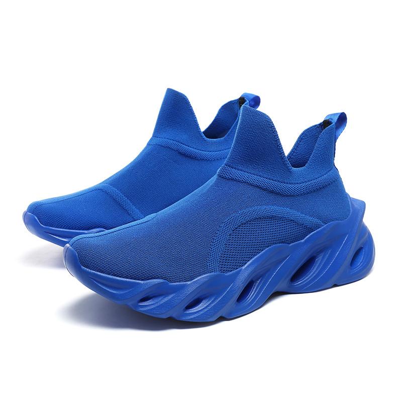 Trend Red Men's Running Shoes Knit Platform Blade Sneakers For Men High Top Socks Slip-on Walking Shoes Women tenis masculino