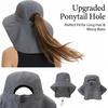 UV Sun Protection Hat Women Foldable Neck Flap Wide Brim Fishing Hat with Ponytail Hole for Women