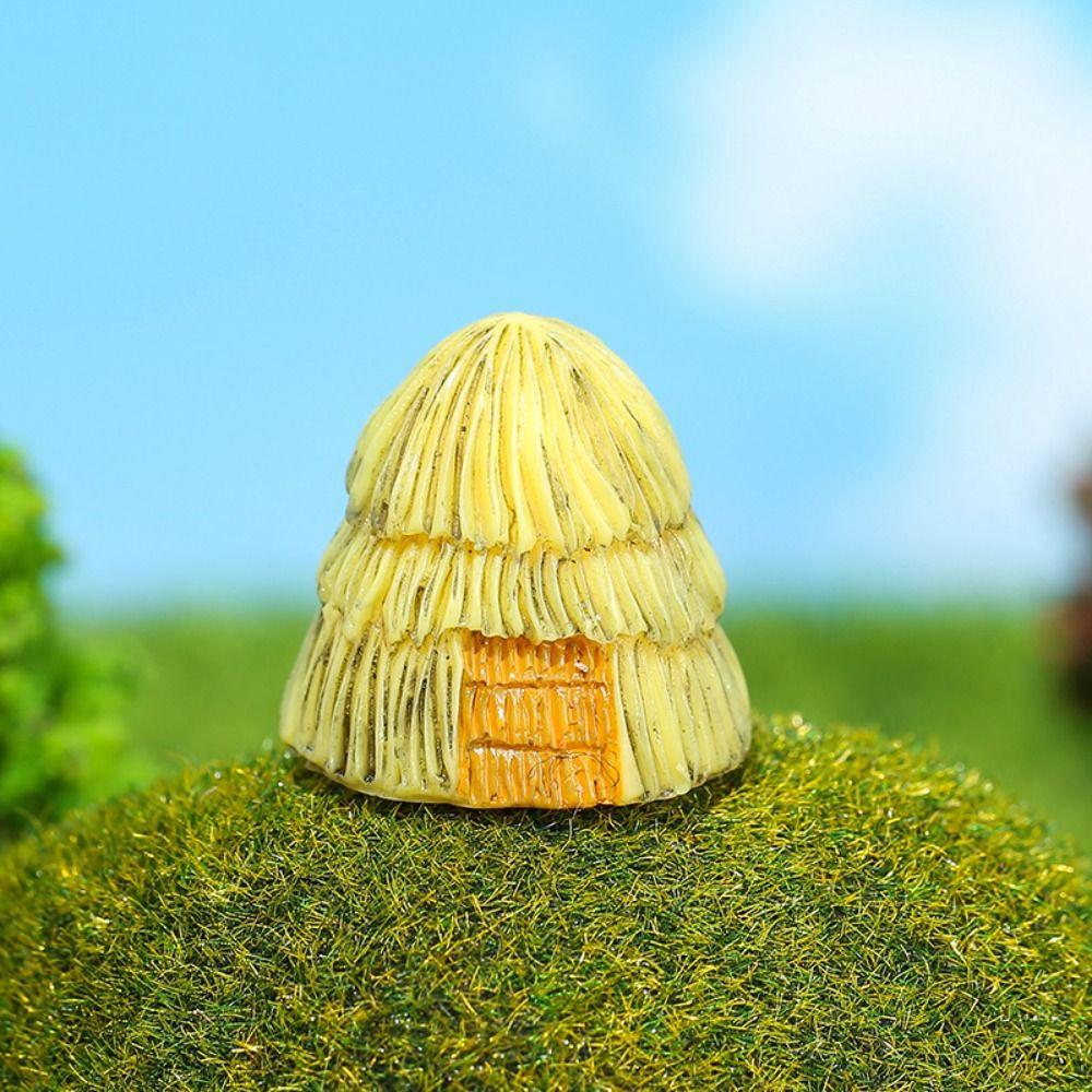 

Mini Small House Statue Building Micro Landscape Ornaments Outdoor Decor 2
