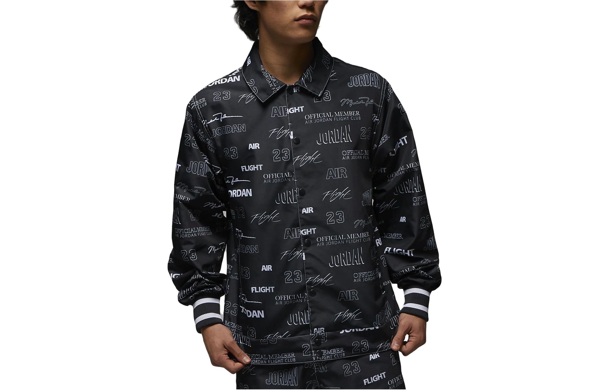 Куртки Jordan Мужские Черные Лацканы Умеренные Другое DX9739-045 XL