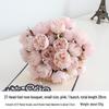 27 Boccioli di Camelia e Rosa Bouquet da Sposa - Fiori Artificiali in Seta per Matrimoni e Celebrazioni