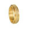 Stainless Steel Rotatable Couple Frosted Ring - Trendy Decompression Jewelry