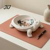White Resin Animal Figurine 3D Printed Turtle Storage Tray, Decorative Jewelry Tray for Necklaces Rings, Creative Desktop Organizer Living Room
