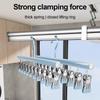 Closet Organizer With 10 Clips Space Saving Hanging Metal Multi-Clip Hanger For Leggings Pants Skirts 360 Rotating Hat Rack