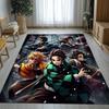 Demon Slayer Kimetsu No Yaiba Tanjiro Nezuko Anime Non-Slip Area Rug for Living Room,Bedroom Carpet Mat for Sofa,Home Decor Gift