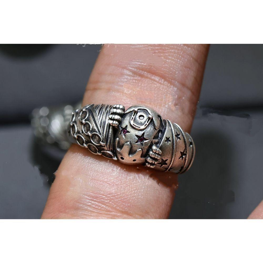 Anime JOJO Steel Ball Run Jonathan Joestar Tusk Cosplay Ring Vintage Gothic Adjustable Silver Ring Jewelry Accessory