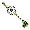 Dog Soccer Toy with Rope Cotton Interactive Soft Puppy Plush Outdoor Tug Chew Toy for Medium Small Dogs
