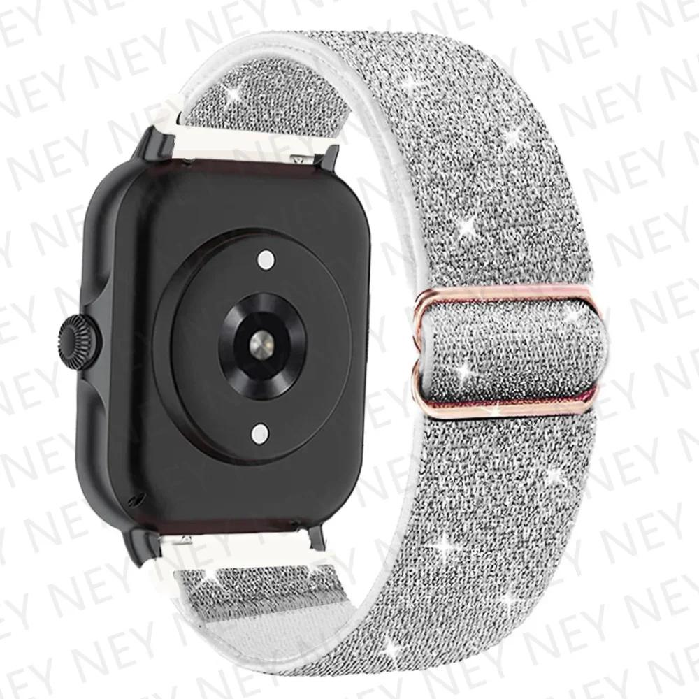 20mm/22mm Glänzendes elastisches Armband für Amazfit gts 4-3-2-2e-mini/GTR 4/3 Pro Band Amazfit Bip 5/Bip3 pro/Balance/GTS/GTR 4-3-2 Armbänder