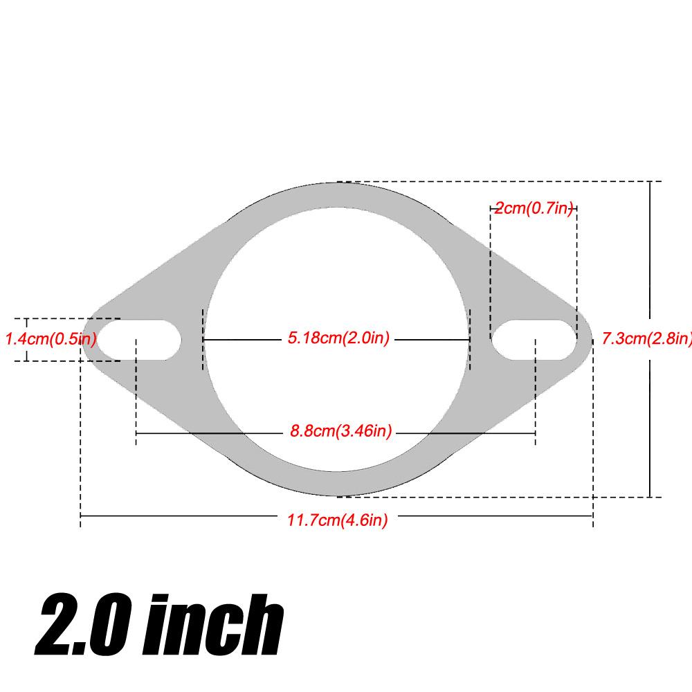 304 Stainless Accessories 52mm 64mm 77mm Exhaust Muffler Flange Exhaust Pipe Connection Joint